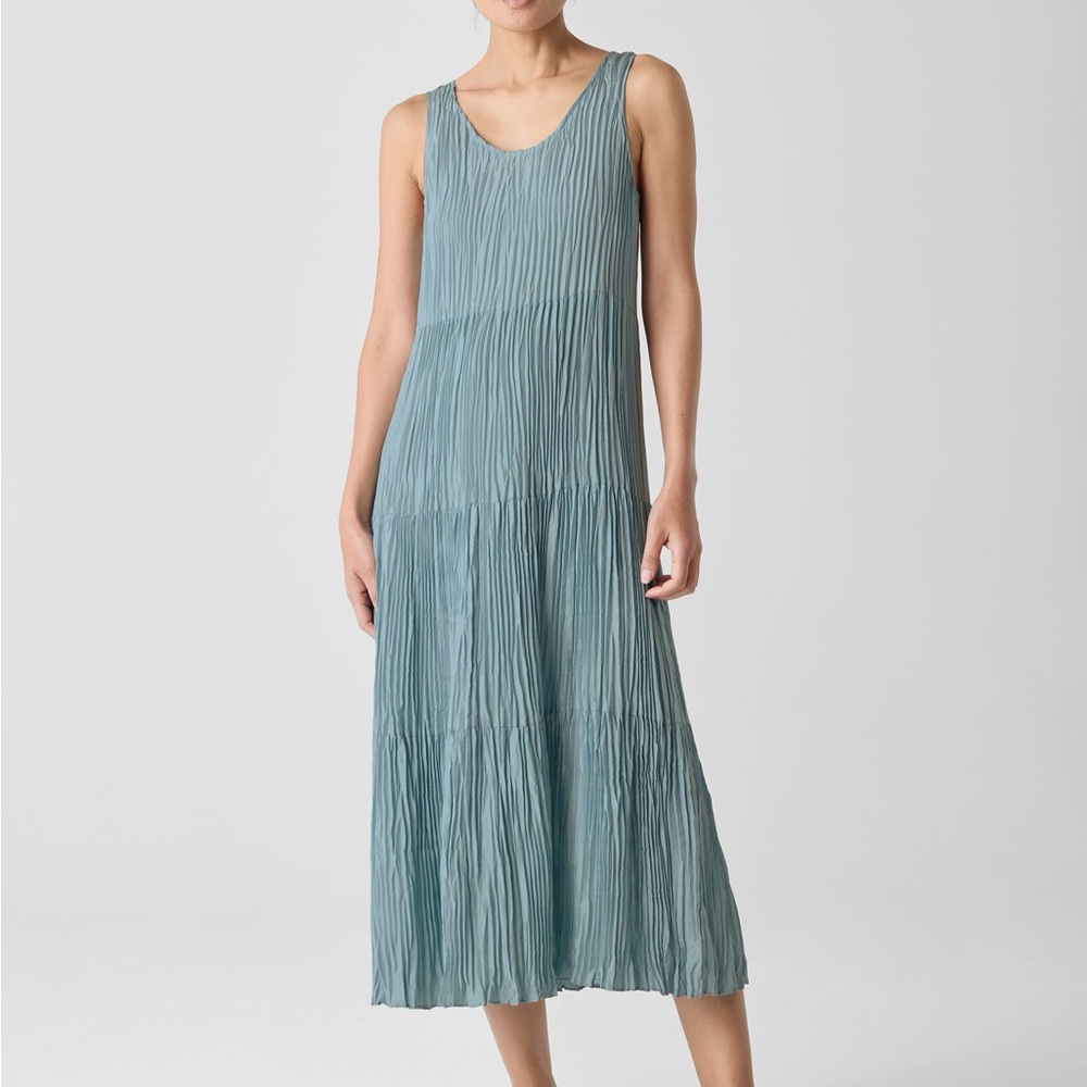 Eileen Fisher Blue Silk Sundress